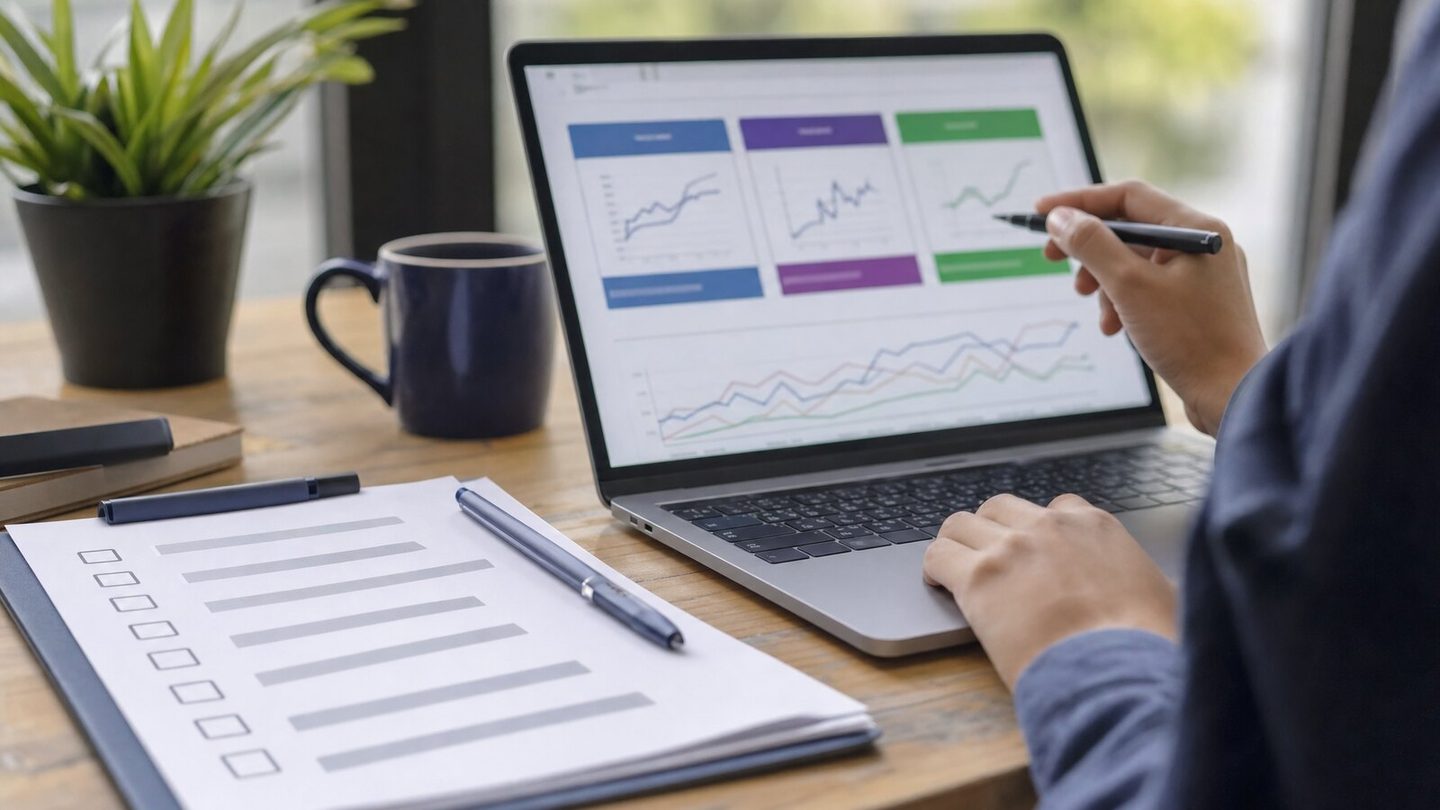 Dashboard Core Web Vitals montrant les trois métriques principales