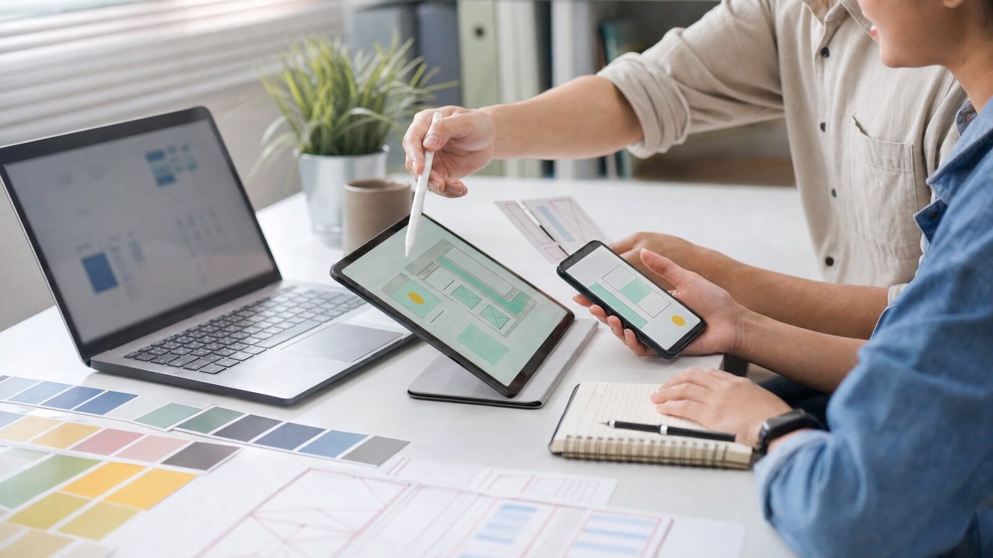 Illustration des tendances web design 2025